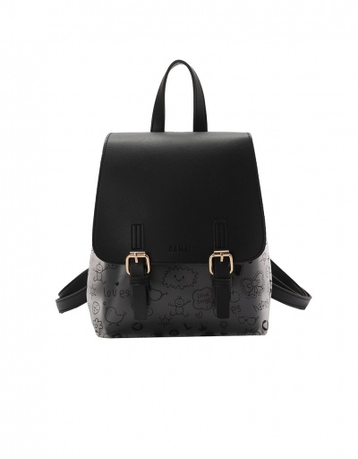 Chic Contrast Color Square Backpacks For Women #792968 $35.54 USD, Wholesale Fashion Backpacks