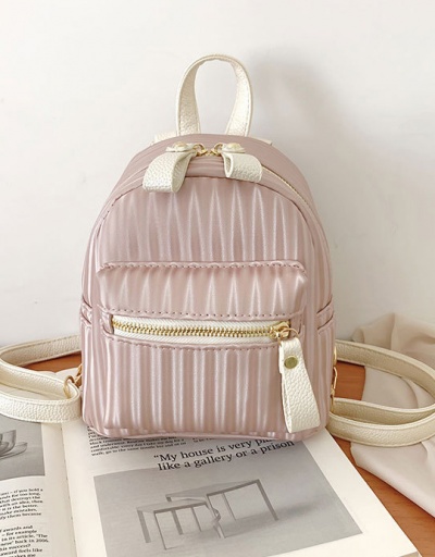 Replica New Arrival Solid Zipper Backpacks For Girls For Women #792969 $36.40 USD for Wholesale