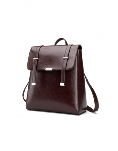 Replica Vintage Leather Travel Preppy Backpack For Women #792973 $40.00 USD for Wholesale