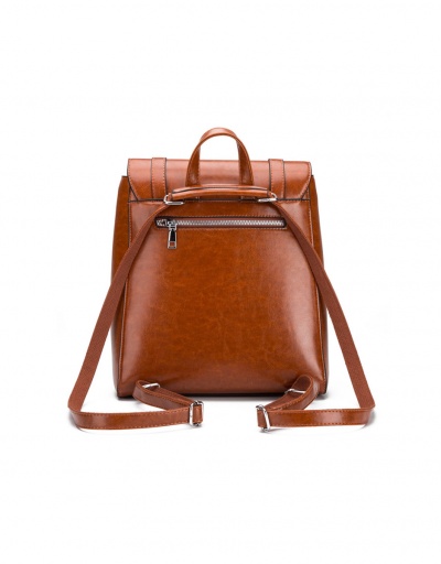 Replica Vintage Leather Travel Preppy Backpack For Women #792973 $40.00 USD for Wholesale