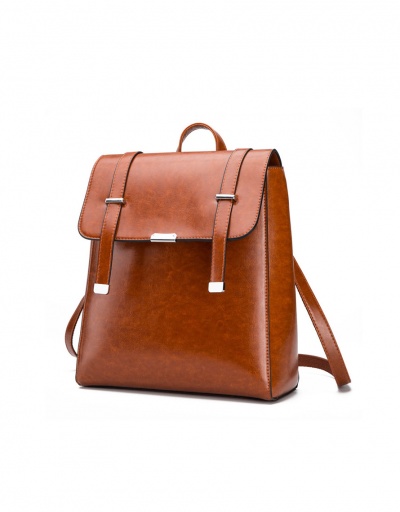 Replica Vintage Leather Travel Preppy Backpack For Women #792973 $40.00 USD for Wholesale