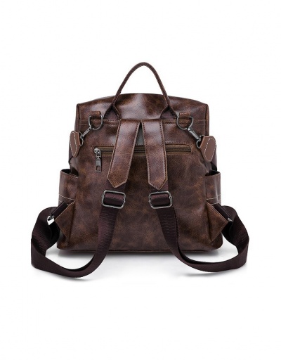 Replica Preppy Style Vintage PU Backpack For Women #792975 $34.52 USD for Wholesale