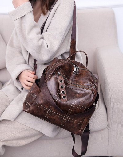 Replica Preppy Style Vintage PU Backpack For Women #792975 $34.52 USD for Wholesale