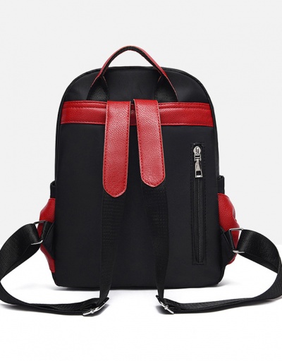 Replica Travel Contrast Color Oxford Bow Backpack For Women #792977 $30.34 USD for Wholesale