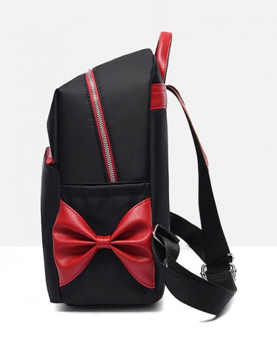 Replica Travel Contrast Color Oxford Bow Backpack For Women #792977 $30.34 USD for Wholesale