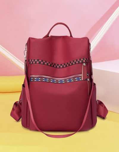 Contrast Color Patchwork Oxford Backpack For Women #792978 $30.59 USD, Wholesale Fashion Backpacks