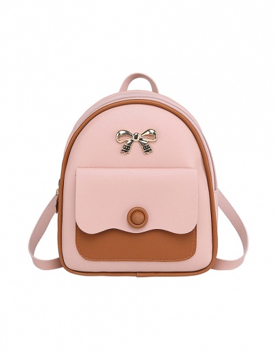 Cute Contrast Color Bow Backpack For Women #792980 $11.40 USD, Wholesale Fashion Backpacks