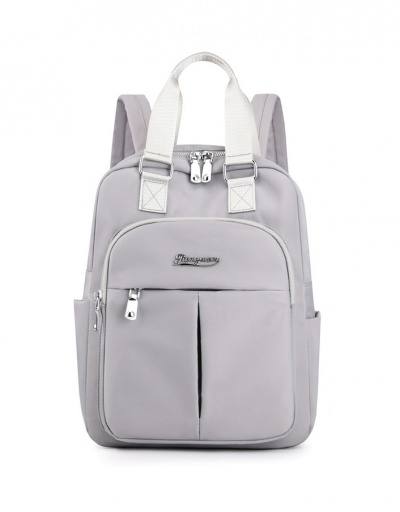 Preppy Travel Solid Backpack For Women #792983 $41.60 USD, Wholesale Fashion Backpacks