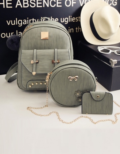 Replica Preppy Style Versatile 3 Piece Backpack Sets For Women #792995 $37.80 USD for Wholesale