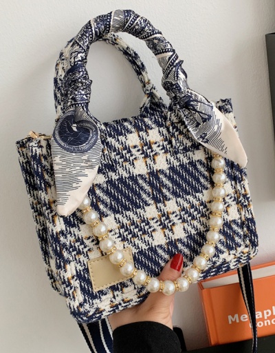 Replica New Arrival Plaid Fashion One Shoulder Tote Bag For Women #793000 $35.83 USD for Wholesale