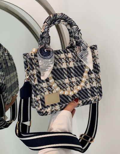 Replica New Arrival Plaid Fashion One Shoulder Tote Bag For Women #793000 $35.83 USD for Wholesale