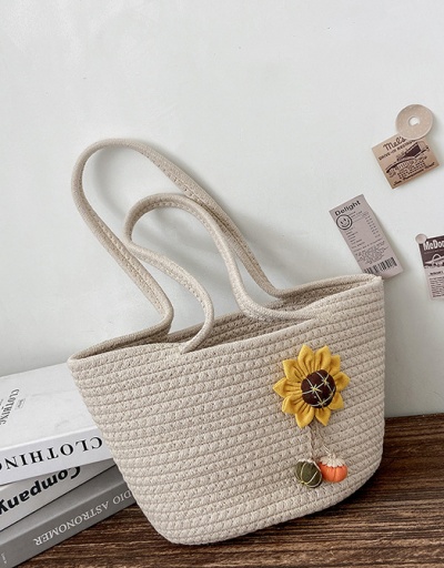 Replica Travel Beach Flower Patchwork Tote Bag For Women #793003 $31.72 USD for Wholesale