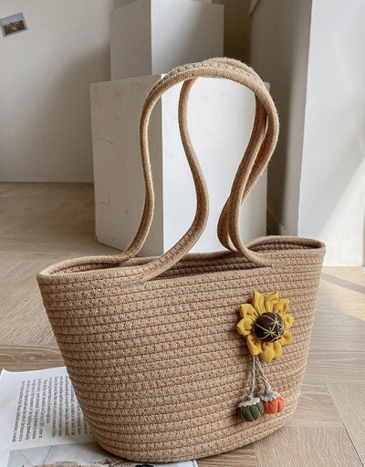 Replica Travel Beach Flower Patchwork Tote Bag For Women #793003 $31.72 USD for Wholesale