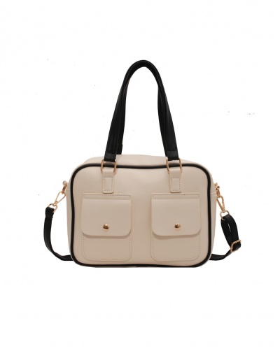 Contrast Color Solid Fashion Pocket Tote Bag For Women #793004 $35.48 USD, Wholesale Fashion Tote Bag