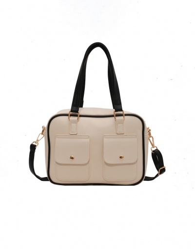 Replica Contrast Color Solid Fashion Pocket Tote Bag For Women #793004 $35.48 USD for Wholesale