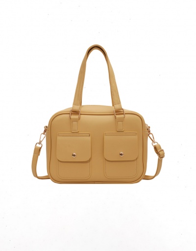 Replica Contrast Color Solid Fashion Pocket Tote Bag For Women #793004 $35.48 USD for Wholesale