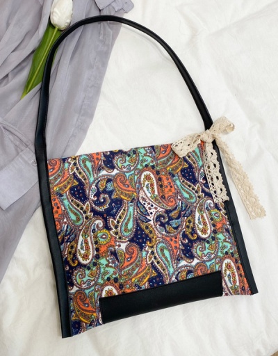 Replica Vintage Paisley Printed Hasp Canvas Tote Bag For Women #793006 $10.43 USD for Wholesale