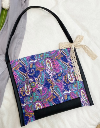 Replica Vintage Paisley Printed Hasp Canvas Tote Bag For Women #793006 $10.43 USD for Wholesale