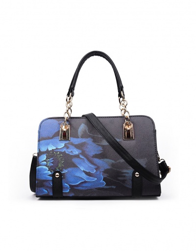 Flower Printed Zipper Handbag Tote Bag For Women #793024 $33.80 USD, Wholesale Fashion Tote Bag