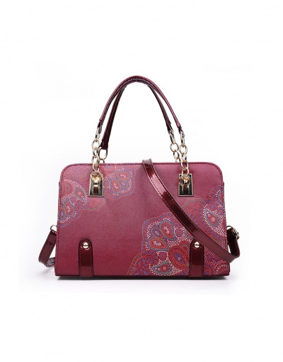 Replica Flower Printed Zipper Handbag Tote Bag For Women #793024 $33.80 USD for Wholesale