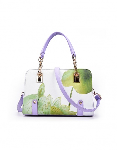 Replica Flower Printed Zipper Handbag Tote Bag For Women #793024 $33.80 USD for Wholesale