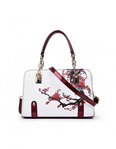 Replica Flower Printed Zipper Handbag Tote Bag For Women #793024 $33.80 USD for Wholesale