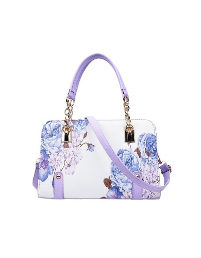 Replica Flower Printed Zipper Handbag Tote Bag For Women #793024 $33.80 USD for Wholesale