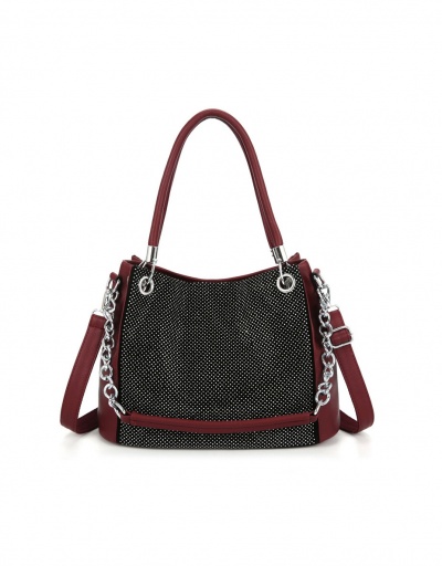 Fashion Rhinestone Zipper Tote Bag For Women #793044 $58.80 USD, Wholesale Fashion Tote Bag