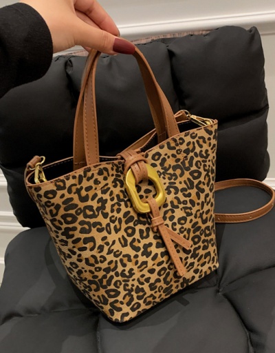 Replica Versatile Leopard Travel Bucket Tote Bag For Women #793054 $30.83 USD for Wholesale