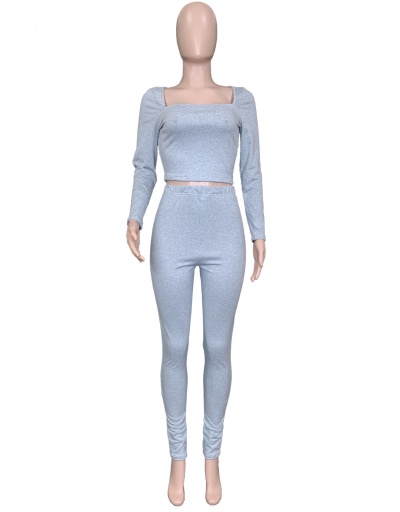 Replica Autumn Square Neck Two Piece Tracksuit Sets Square Neck Long Sleeve #793059 $37.07 USD for Wholesale