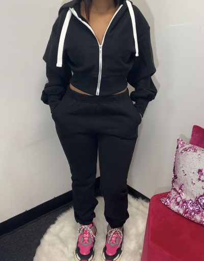 Hooded Collar Tracksuit Hooded Collar Long Sleeve #793060 $35.30 USD, Wholesale Fashion Women Suits