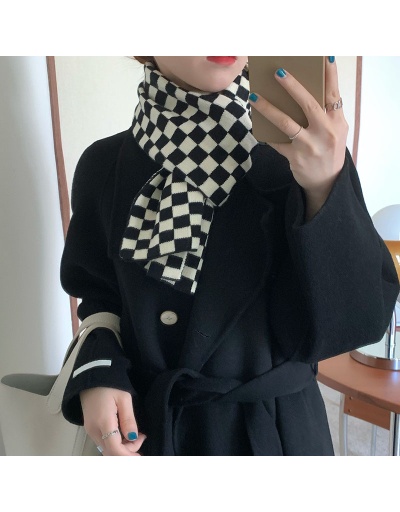 Large chessboard scarf cashmere autumn and winter warm knitting collar For Women #793088 $56.00 USD, Wholesale Fashion Scarves