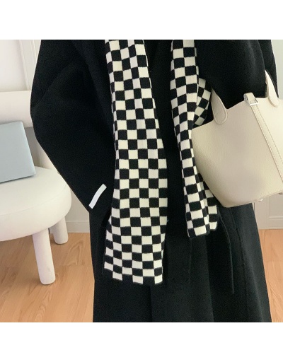 Replica Large chessboard scarf cashmere autumn and winter warm knitting collar For Women #793088 $56.00 USD for Wholesale