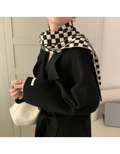 Replica Large chessboard scarf cashmere autumn and winter warm knitting collar For Women #793088 $56.00 USD for Wholesale