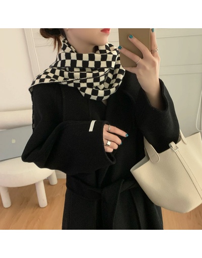 Replica Large chessboard scarf cashmere autumn and winter warm knitting collar For Women #793088 $56.00 USD for Wholesale