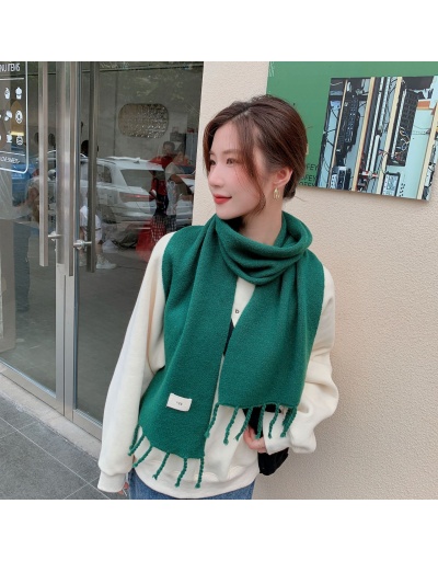 Replica Surface of solid color knitted wool scarf thick warm student collar For Women #793093 $60.00 USD for Wholesale