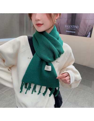 Replica Surface of solid color knitted wool scarf thick warm student collar For Women #793093 $60.00 USD for Wholesale