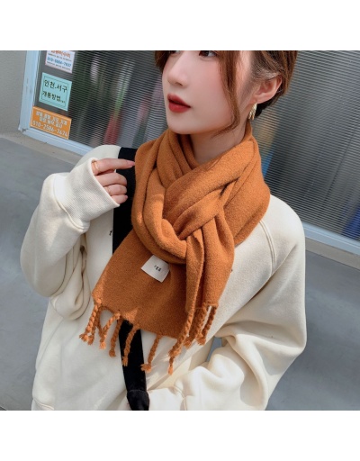 Surface of solid color knitted wool scarf thick warm student collar For Women #793094 $60.00 USD, Wholesale Fashion Scarves