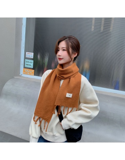 Replica Surface of solid color knitted wool scarf thick warm student collar For Women #793094 $60.00 USD for Wholesale