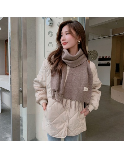 Surface of solid color knitted wool scarf thick warm student collar For Women #793096 $60.00 USD, Wholesale Fashion Scarves