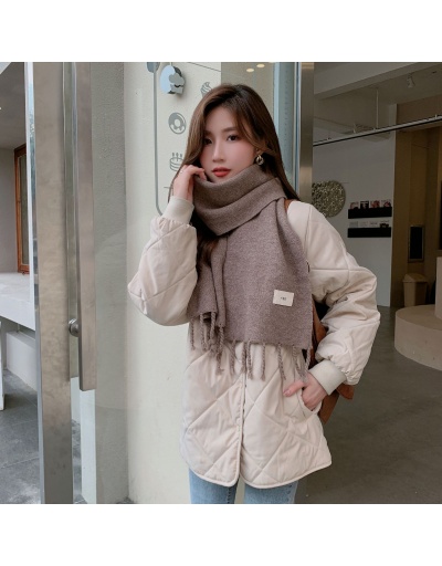 Replica Surface of solid color knitted wool scarf thick warm student collar For Women #793096 $60.00 USD for Wholesale