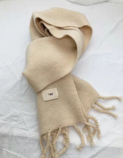 Surface of solid color knitted wool scarf thick warm student collar For Women #793097 $60.00 USD, Wholesale Fashion Scarves