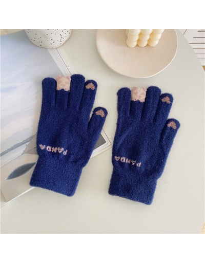 Cute little panda student plus velvet cold five finger touch screen plush gloves For Women #793122 $40.00 USD, Wholesale Fashion Gloves