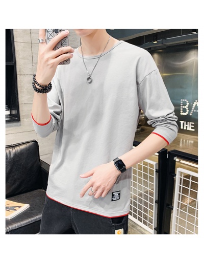 New solid color male T-shirt colored sleeves Crew Neck For Men #793128 $36.00 USD, Wholesale Fashion T-Shirts