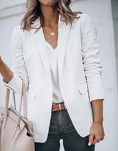 Business Temperament White Women Blazer Coat Long Sleeve #793159 $23.28 USD, Wholesale Fashion Outerwear