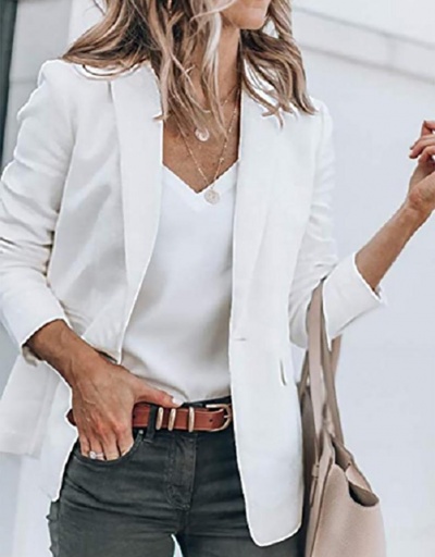 Replica Business Temperament White Women Blazer Coat Long Sleeve #793159 $23.28 USD for Wholesale