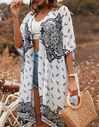  Bohemian Printing Sunscreen Women's Cardigan Short Sleeve #793164 $24.21 USD, Wholesale Fashion Outerwear