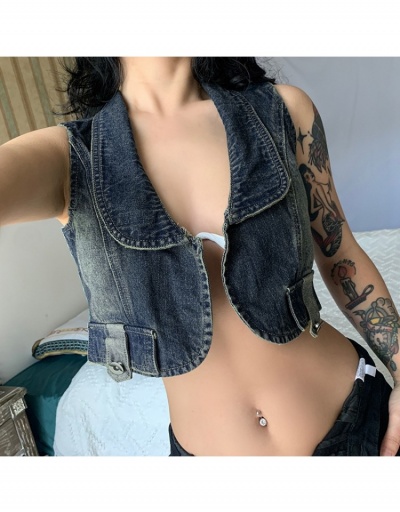 Replica Sexy Hottie Denim Sleeveless Jackets Sleeveless Turndown Collar #793177 $23.92 USD for Wholesale