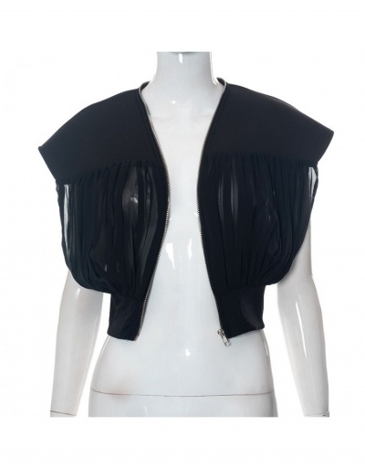 Replica Women Fashion Solid Cropped Sleeveless Jackets Sleeveless #793178 $28.39 USD for Wholesale