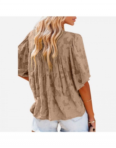 Replica  Summer V-Neck Half Sleeve Solid Cardigan Half Sleeve V Neck #793191 $21.25 USD for Wholesale